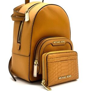 Michael Kors Jaycee Extra-Small Signature Logo Backpack & Matching ZA Card Case